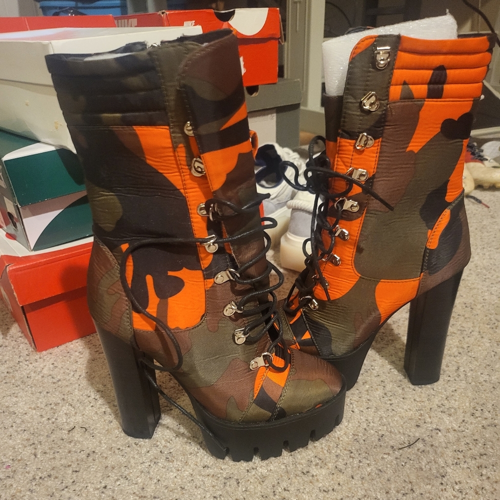Azalea Wang Akira Camo Boots